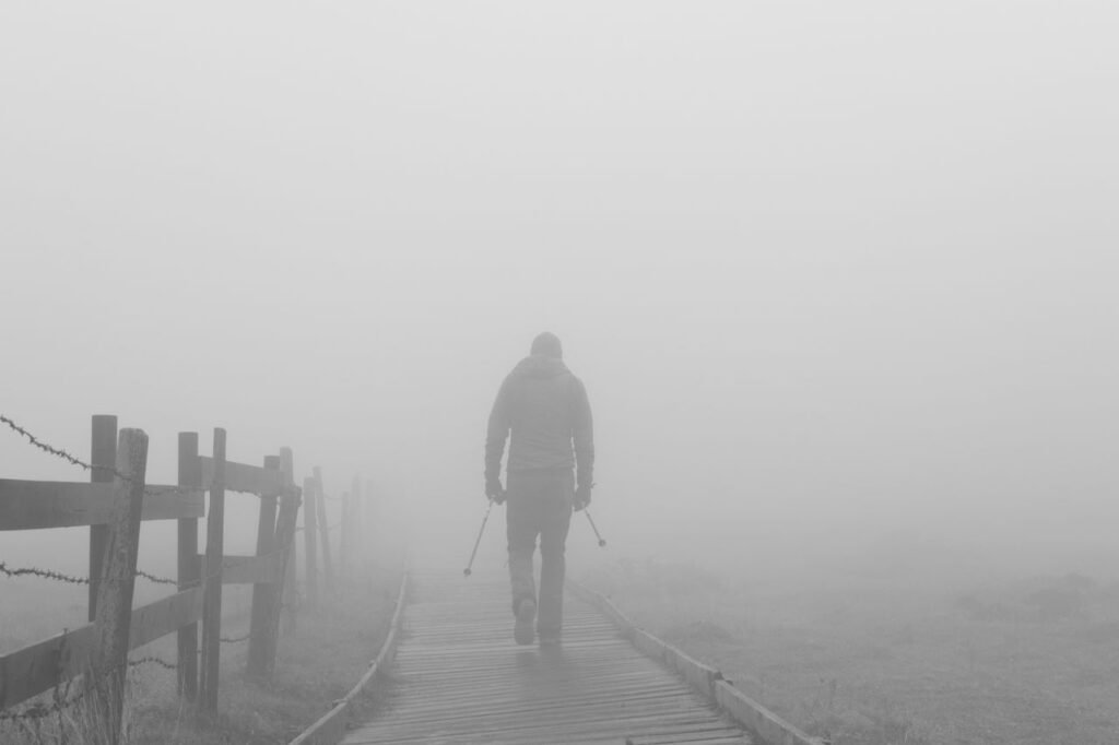 walking forward on a difficult path