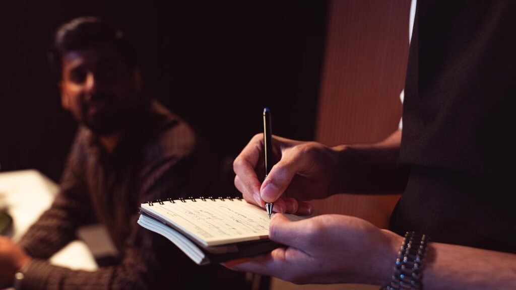taking notes