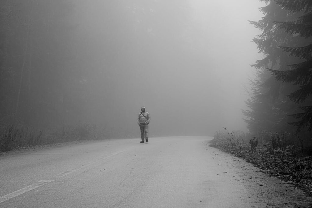 standing in a storm