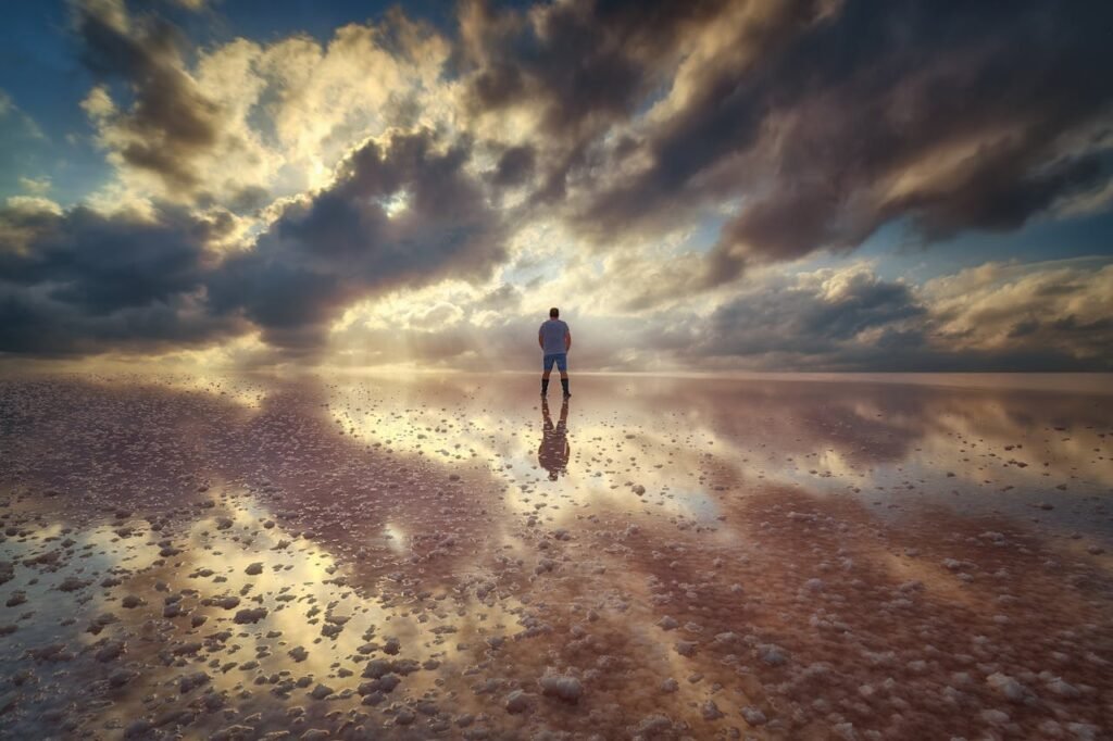 standing peaceful